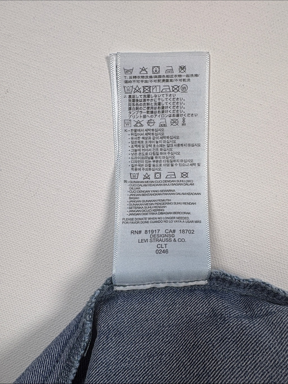 Levi's Blue Denim Overalls with Pink Branded Straps - Picture 5 of 9